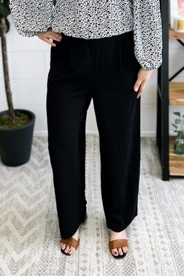 Black Wide Leg Pull On Pants Black Wide Leg Pull On Pants