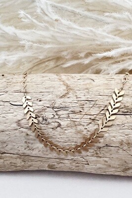 Satin Gold Chevron Brass Necklace Satin Gold Chevron Brass Necklace