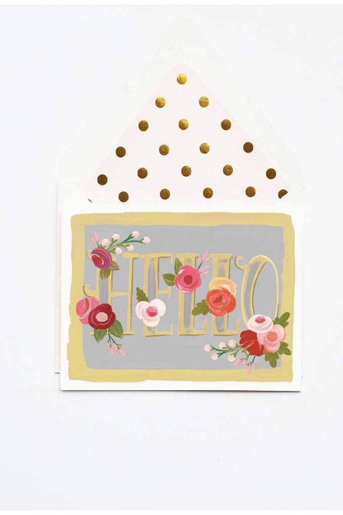 Hello Floral Greeting Card