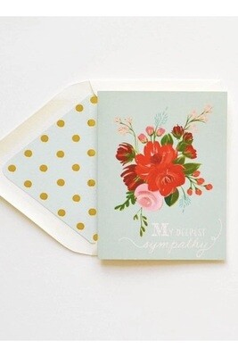 With Sympathy Floral Greeting Card