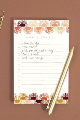Gold, Rust, and Brown Half Moon Notepad