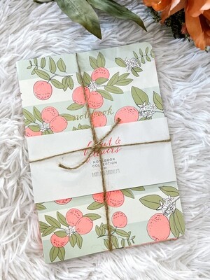 Fruit & Flower Notebook Set (Set of 3) Fruit & Flower Notebook Set (Set of 3)