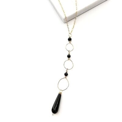 Brass Triple Loop Teardrop Necklace Brass Triple Loop Teardrop Necklace