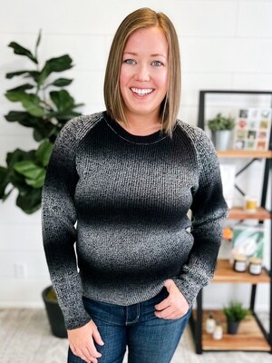 Black & Gray Ombre Stripe Sweater Black & Gray Ombre Stripe Sweater