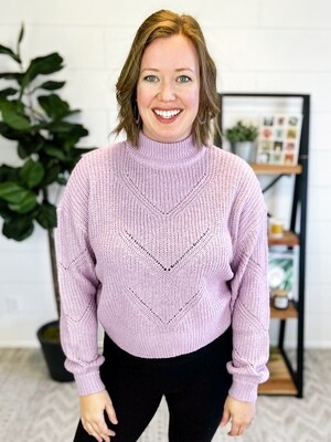 Lavender Mockneck Sweater