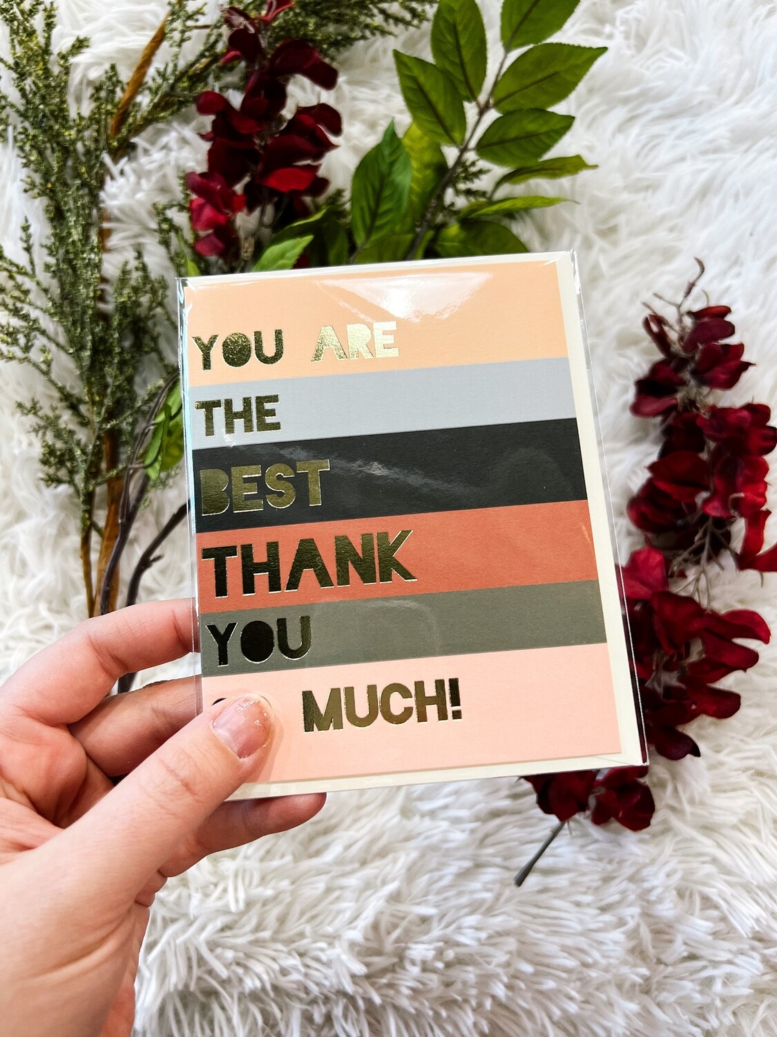Colorblock Thank You Greeting Card