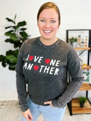 Charcoal Love One Another Sweatshirt
