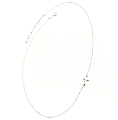 Sterling Silver Petite Cross Necklace Sterling Silver Petite Cross Necklace