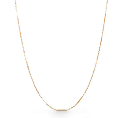 Gold Filled Classic Bar & Cable Chain Necklace Gold Filled Classic Bar & Cable Chain Necklace