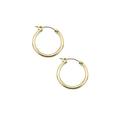 Gold Filled 7/8” Squared Round Hoops