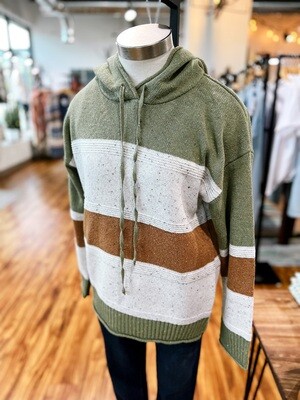 Multi Color Block Sweater Hoodie