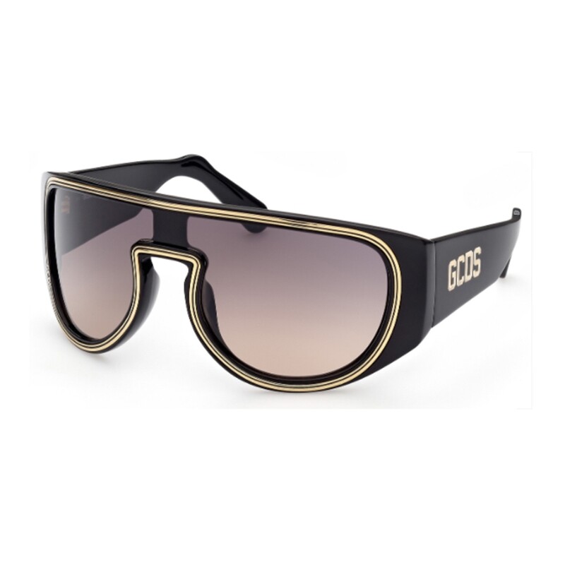 Occhiale da Sole Uomo GCDS Mask Riderz GD0014 01B Occhiale da Sole Uomo GCDS Mask Riderz GD0014 01B