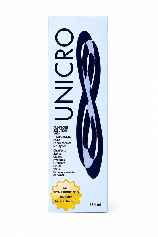 UNICRO - Soluzione Unica con Acido Ialuronico per la manutenzione delle lenti a contatto morbide