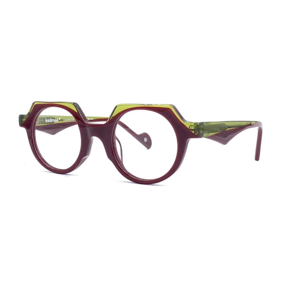 Occhiale da Vista Kelinse LORENCE Solid Bordeaux-Acid Green Occhiale da Vista Kelinse LORENCE Solid Bordeaux-Acid Green