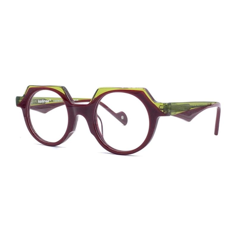 Occhiale da Vista Kelinse LORENCE Solid Bordeaux-Acid Green