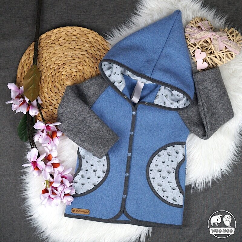 Walkjacke Hellblau | Grau | Pusteblume