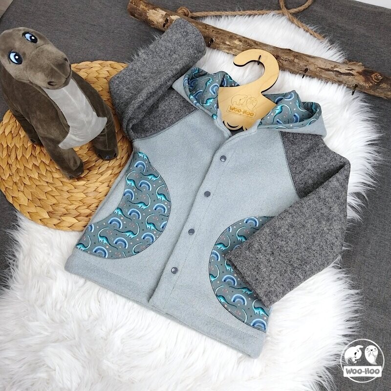 Walkjacke Mint | Grau | Dinos