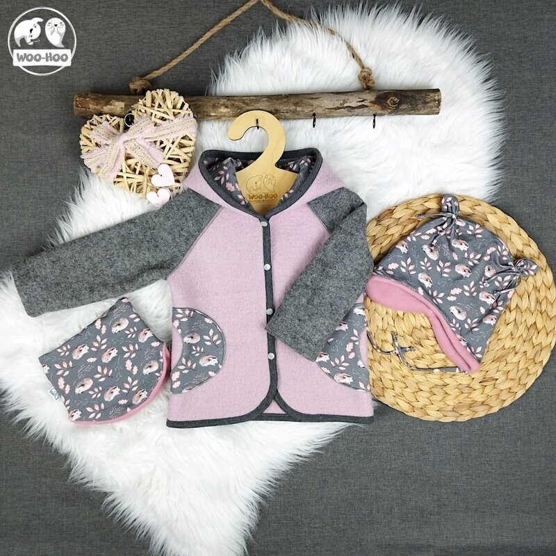 Walkjacke Puderrosa | Grau | Igel