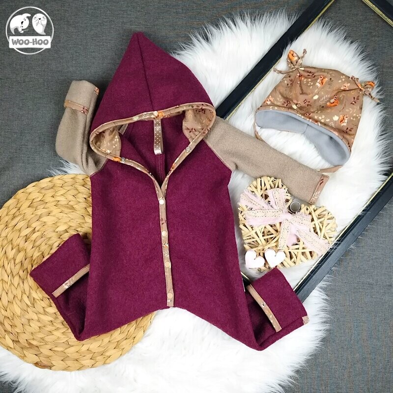 Walkoverall Bordeaux | Beige