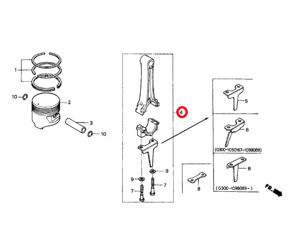 CONN ROD ASSY HONDA MOOTTORI