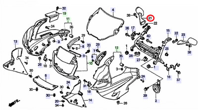 PEILI OIKEA HONDA MOOTTORIPYÖRÄ