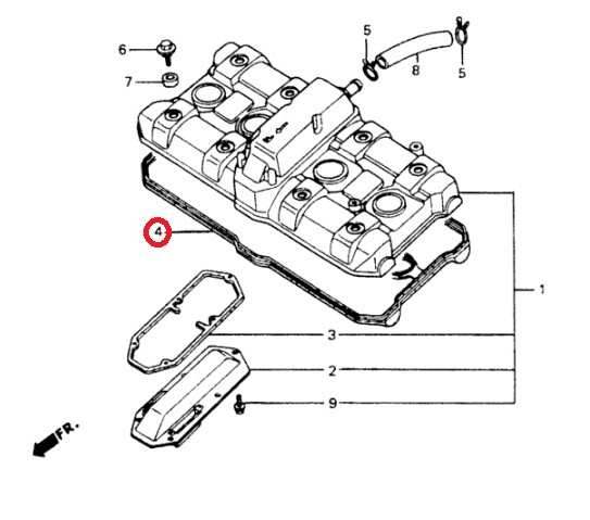 VENTTIILIKOPAN TIIVISTE HONDA MOOTTORIPYÖRÄ