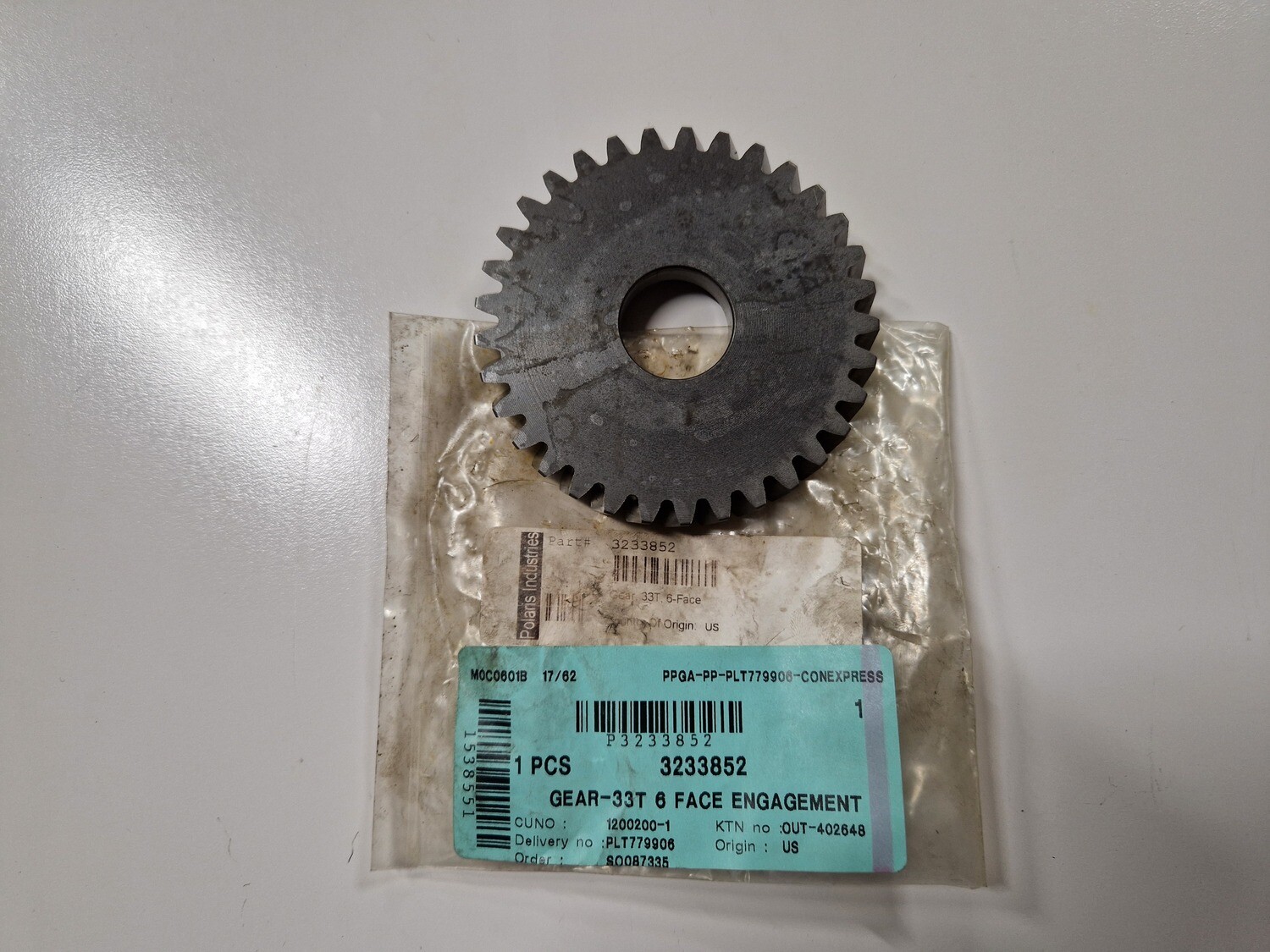 TRANSMISSION GEAR 33T 6 FACE ENGAGEMENT