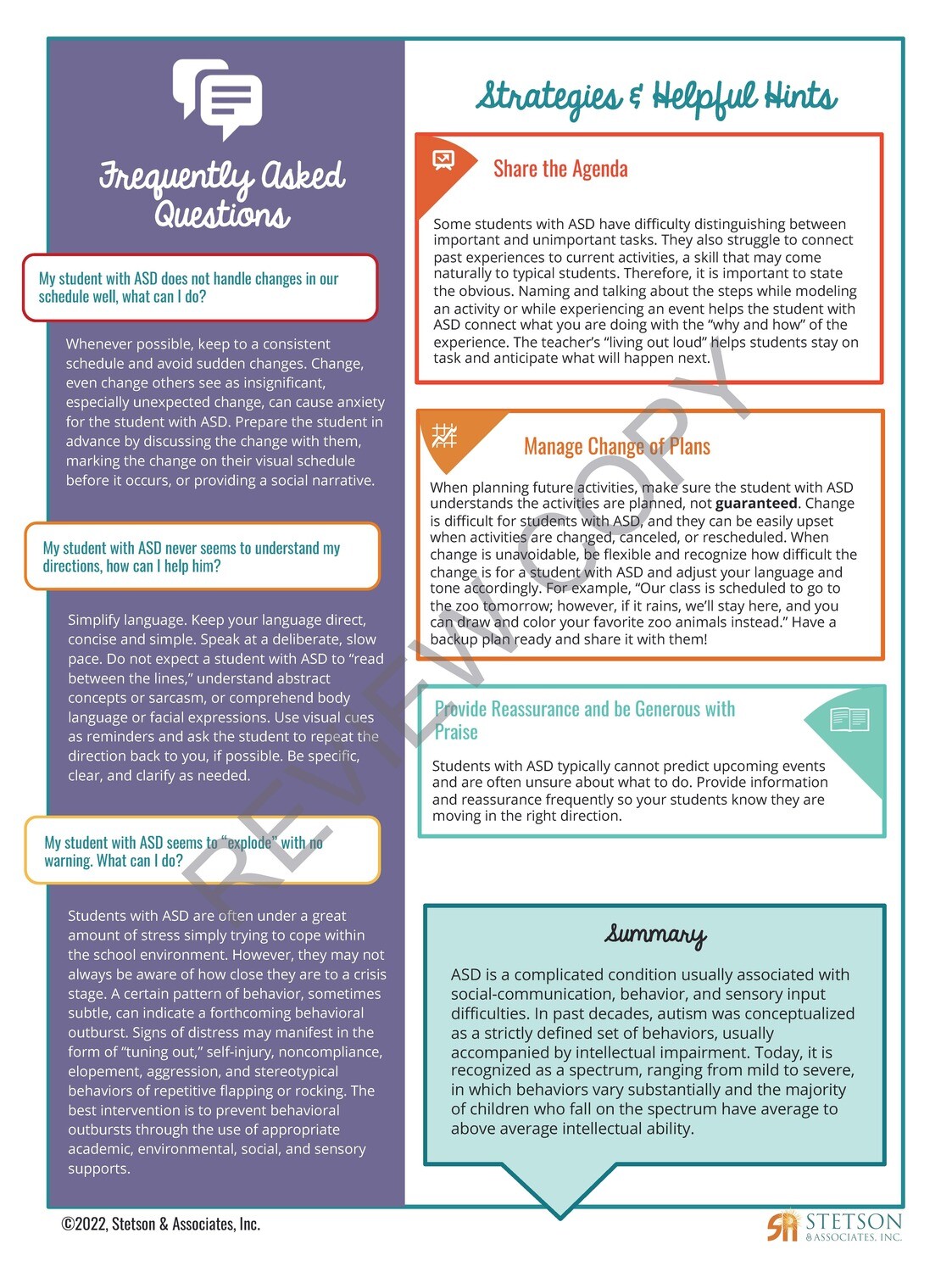 Classroom Strategies for Students with Autism Spectrum Disorder