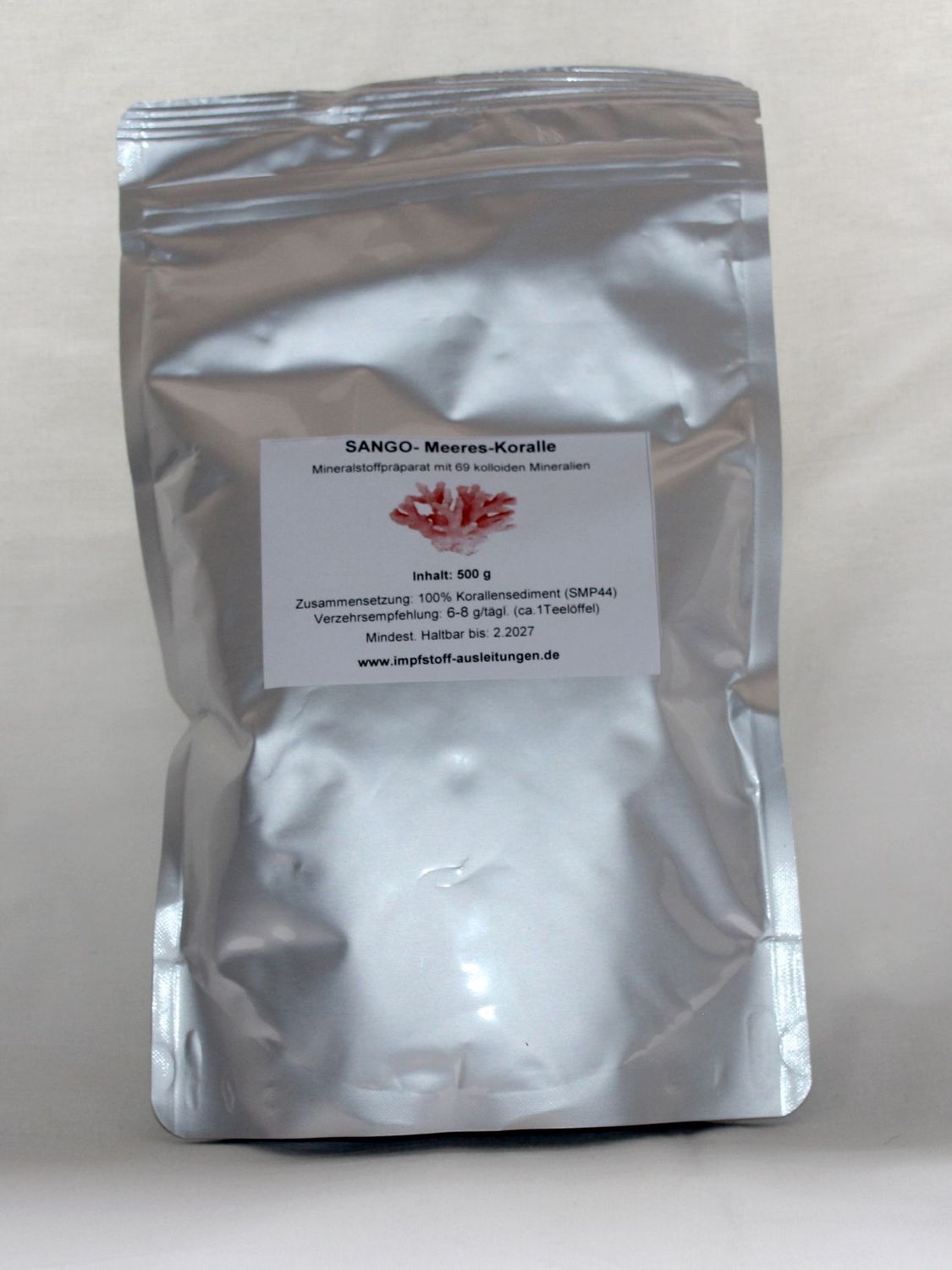 Sango Korallen Calzium/Magnesium Pulver 500g