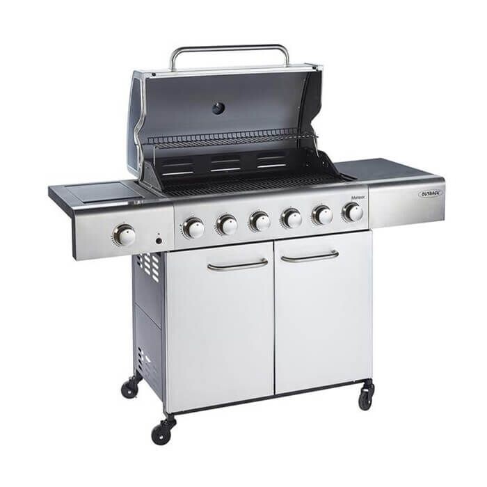 Outback Meteor Stainless Steel 6 Burner Gas BBQ