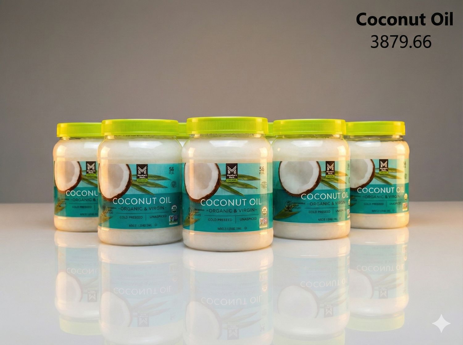 Member’s Mark Organic Virgin Coconut Oil (Cold Pressed &amp; Unrefined) - 56 oz