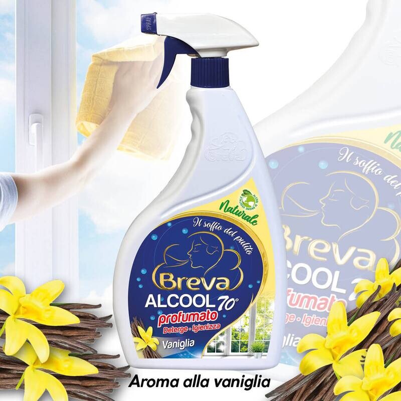 ALCOOL 70° DENATURATO PROFUMATO VANIGLIA 600 ML (Conf. da 1/3/6/12 flaconi )