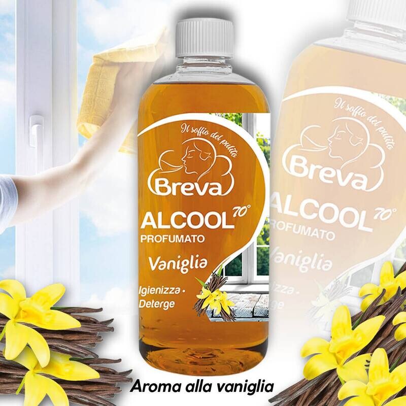 ALCOOL COLORATO 70° PROFUMATO VANIGLIA​ 750 ML (Conf. da 1/3/6/12 flaconi)