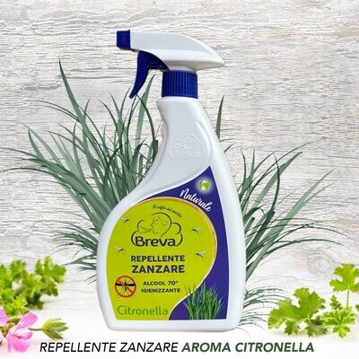 REPELLENTE ANTIZANZARE CITRONELLA  600 ml (conf. da 1/3/6/12 flaconi spray)