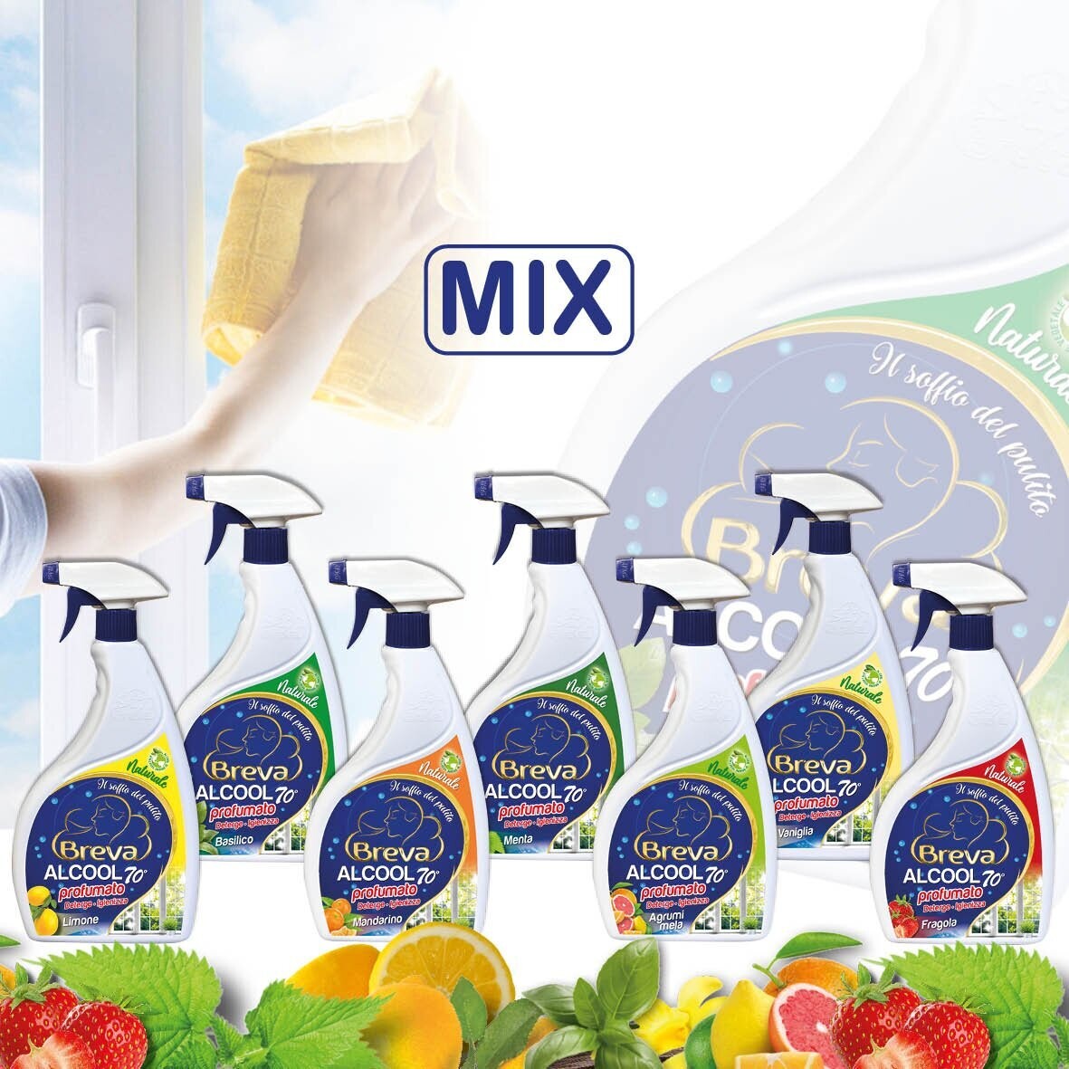 ALCOOL 70° PROFUMATO MIX AROMI 600 ML (Conf. da 1/3/6/12 flaconi) COMPONI LA TUA CONFEZIONE​