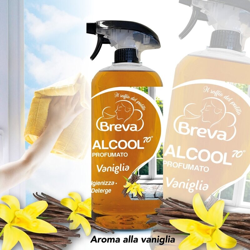 ALCOOL  COLORATO 70° SPRAY PROFUMATO VANIGLIA​ 750 ML (Conf. da 1/3/6/12 flaconi)