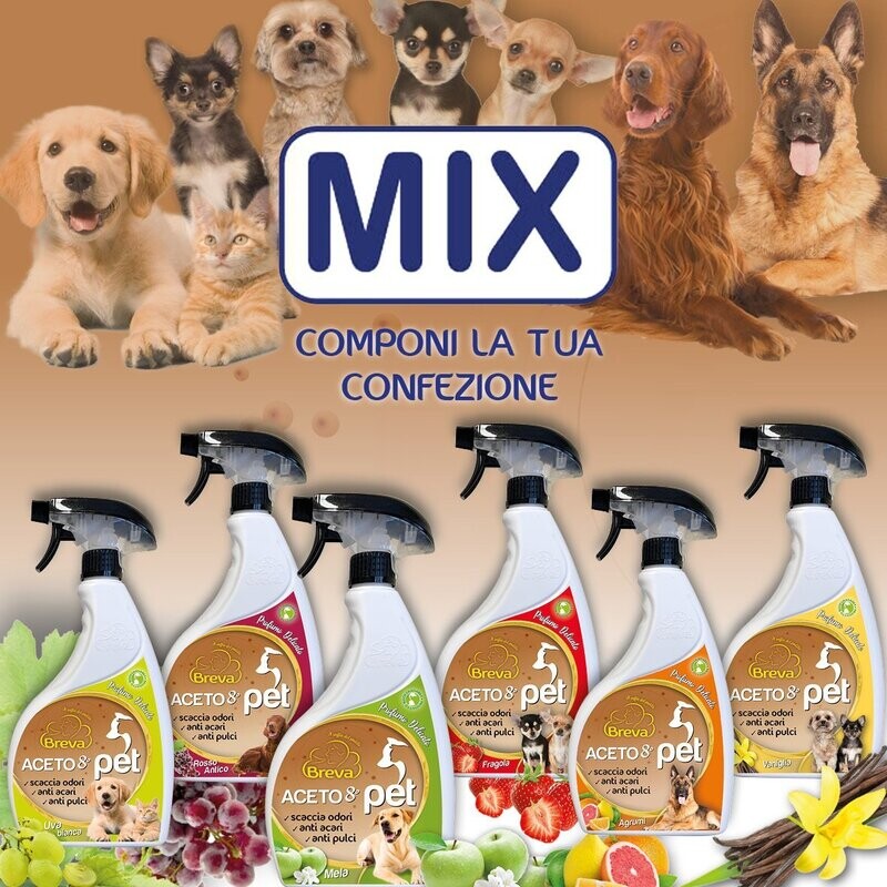 ACETO 8° PET PROFUMATO MIX  700 ML (Conf. da 1/3/6/12 flaconi) COMPONI LA TUA CONFEZIONE