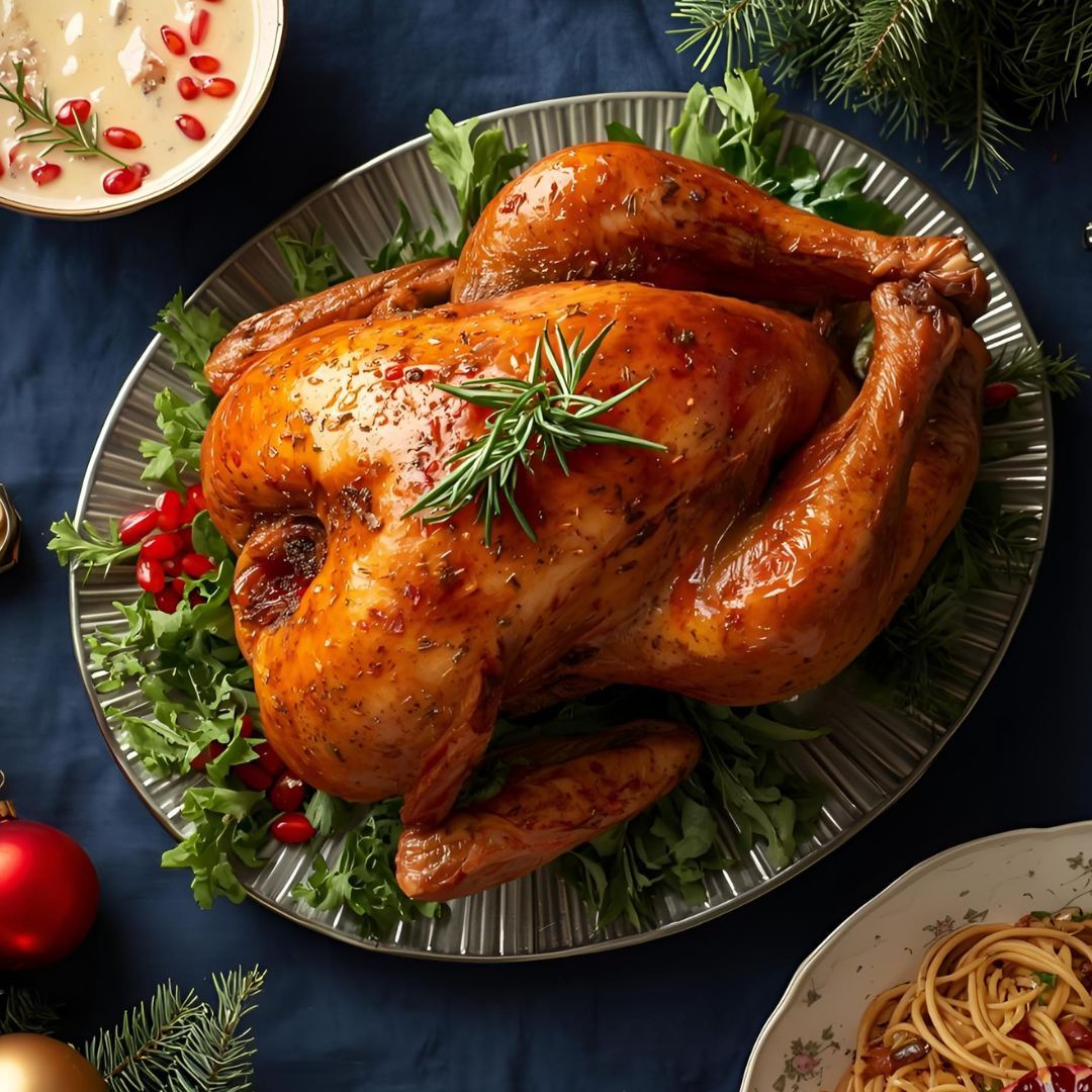 Juicy Whole Turkey with rich gravy Juicy Whole Turkey with rich gravy