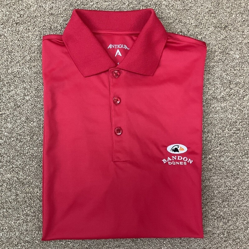Bandon Dunes mens Small Red SS Polo Shirt