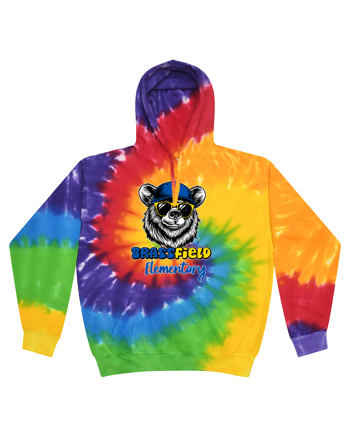 Brassfield | Neon Rainbow | Tie Dye Tee | Hoodie
