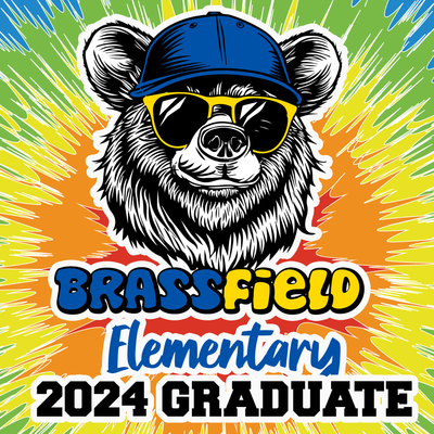 Track 2 And 3 Brassfield | Bear | Graduate Yard Sign with stake