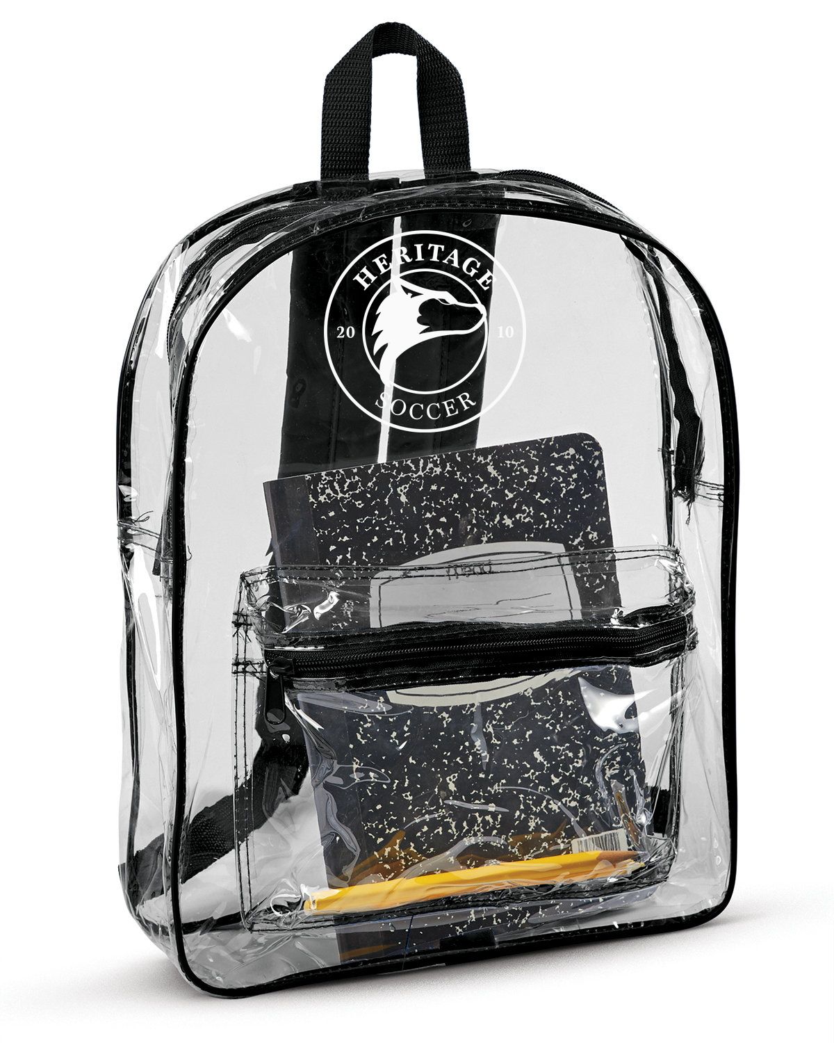 Heritage High School Logo Clear Backpack For Games