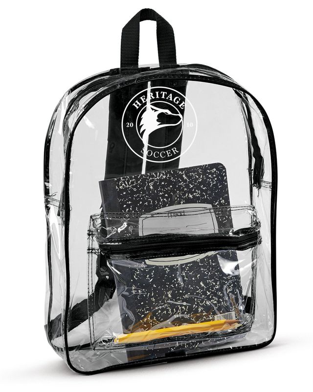 Heritage High School Logo Clear Backpack For Games