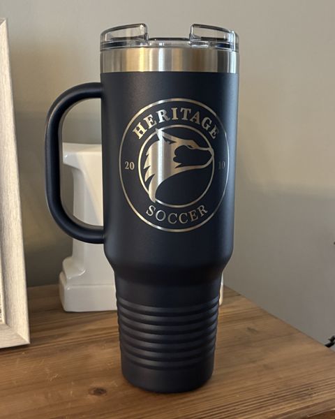 Heritage High School Logo 40 oz Travel Mug