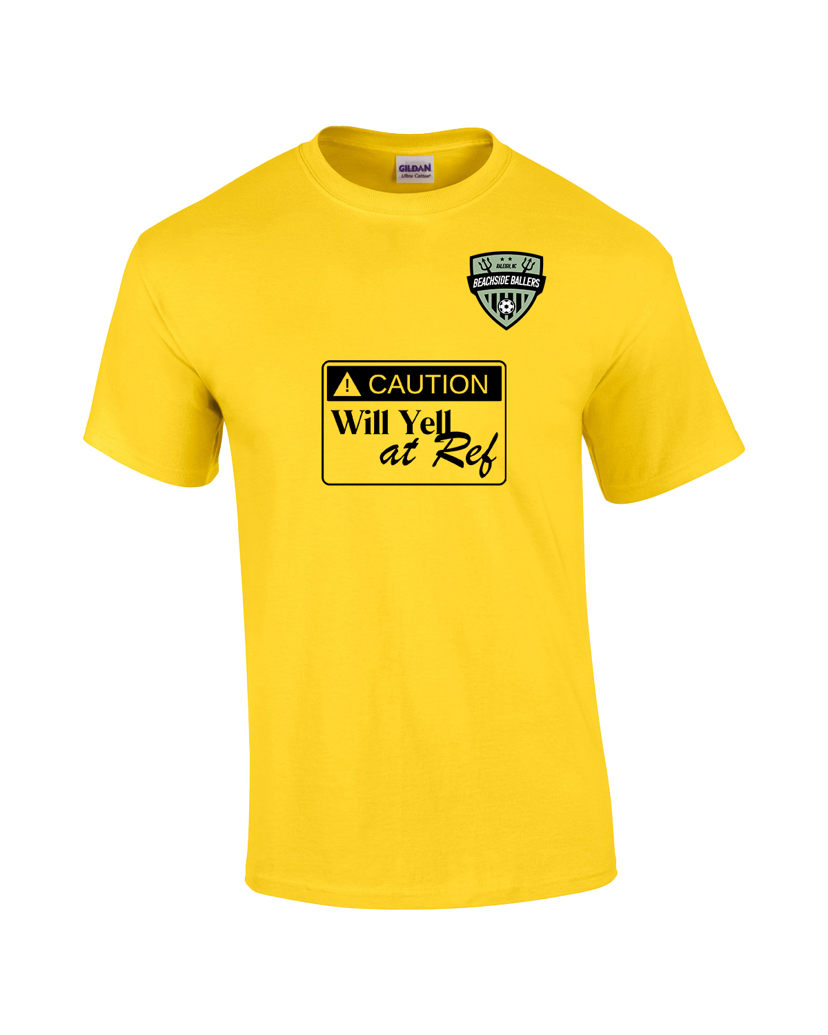 Beachside Ballers Caution T-shirt