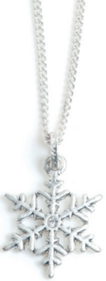 A&C Necklace Snowflke 18" Silver