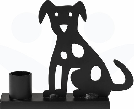 Bengt &amp; Lotta	- Sitting Dog Candle\steel