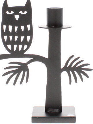 Candle Holder-Owl Candle\steel