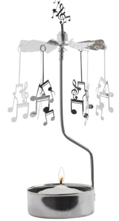 Rotary Candleholder Music Notes