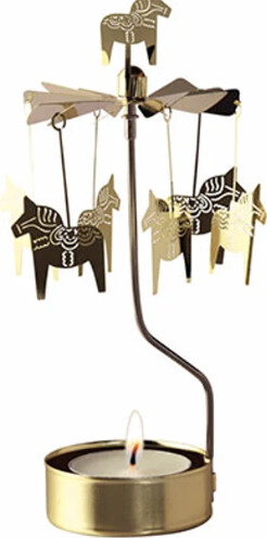 Rotary Candleholder Dala Horse